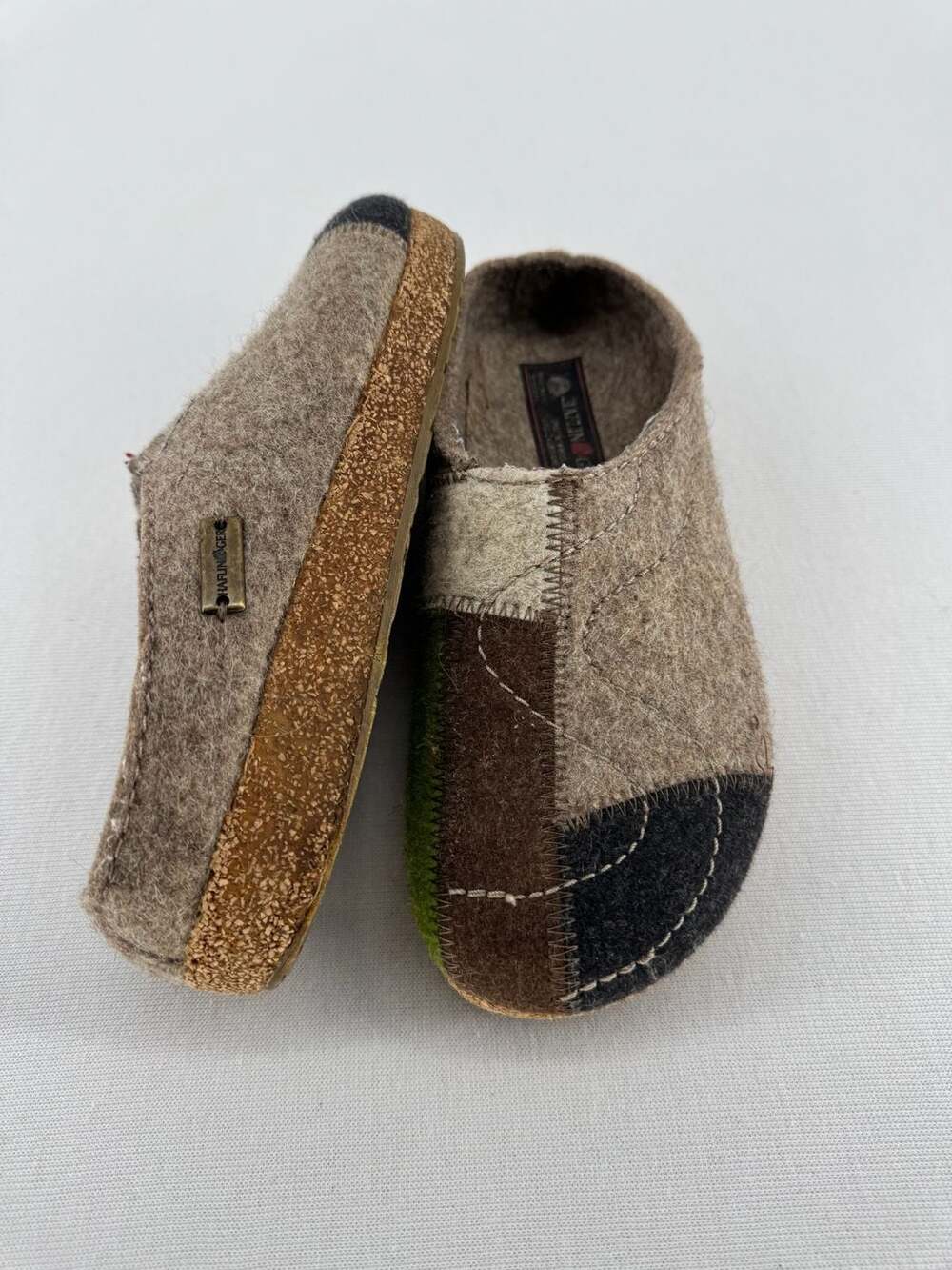 Haflinger Magic Clog Size 38 Multi Wool Felt Slippers